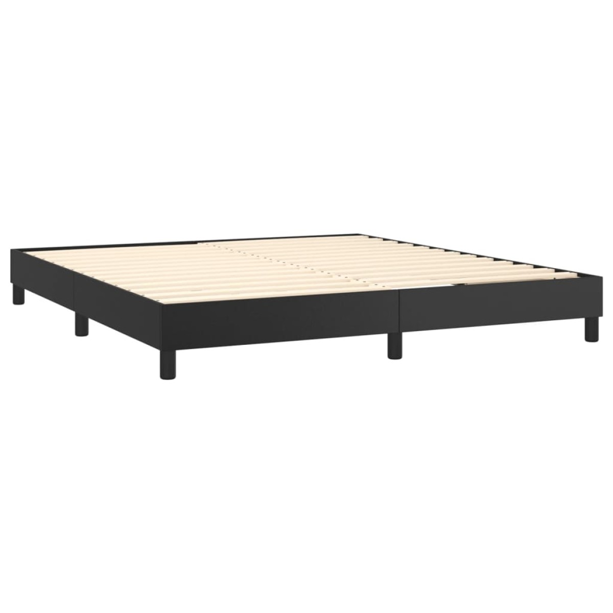 vidaXL Πλαίσιο Κρεβατιού Boxspring Μαύρο 160x200 εκ. Συνθετικό Δέρμα
