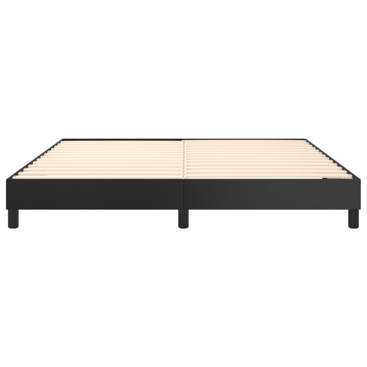 vidaXL Πλαίσιο Κρεβατιού Boxspring Μαύρο 160x200 εκ. Συνθετικό Δέρμα