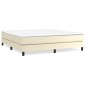 vidaXL Πλαίσιο Κρεβατιού Boxspring Κρεμ 160x200 εκ. Συνθετικό Δέρμα