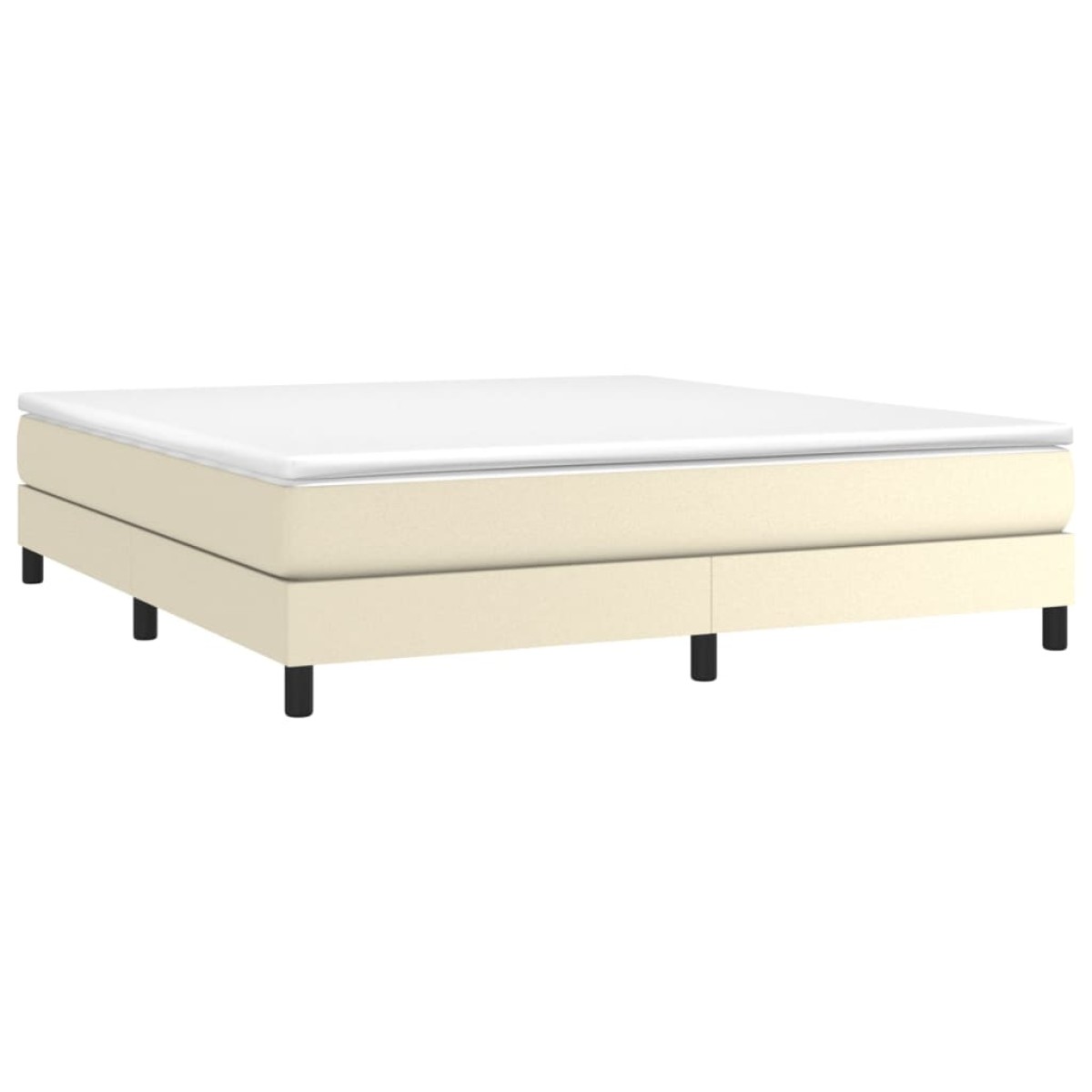 vidaXL Πλαίσιο Κρεβατιού Boxspring Κρεμ 160x200 εκ. Συνθετικό Δέρμα