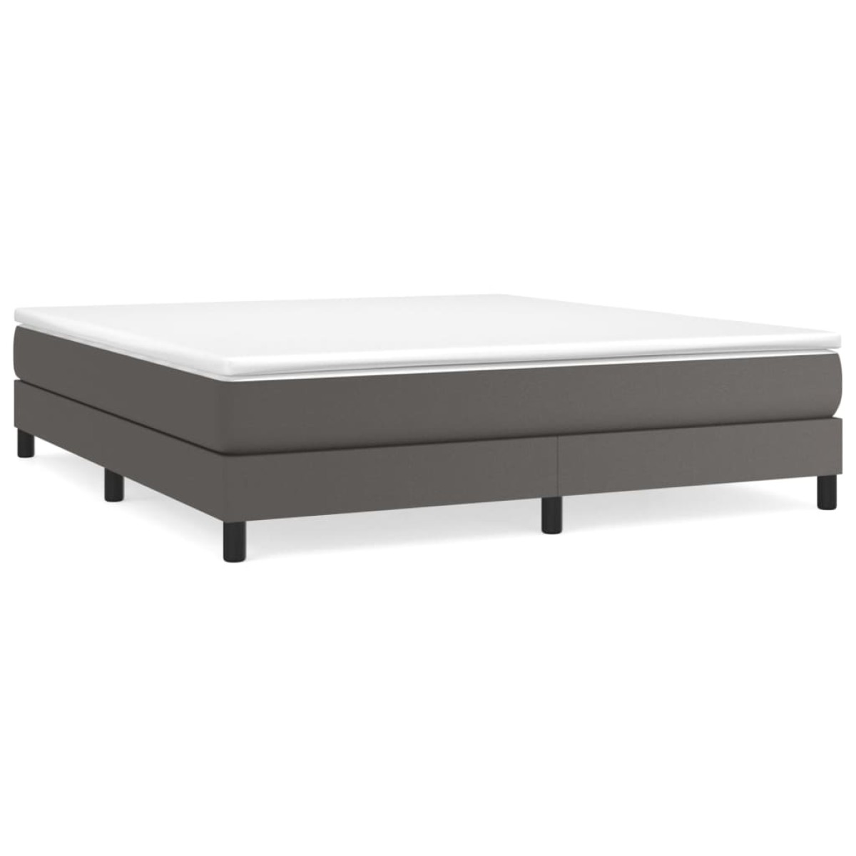 vidaXL Πλαίσιο Κρεβατιού Boxspring Γκρι 160x200 εκ. Συνθετικό Δέρμα