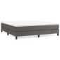 vidaXL Πλαίσιο Κρεβατιού Boxspring Γκρι 160x200 εκ. Συνθετικό Δέρμα