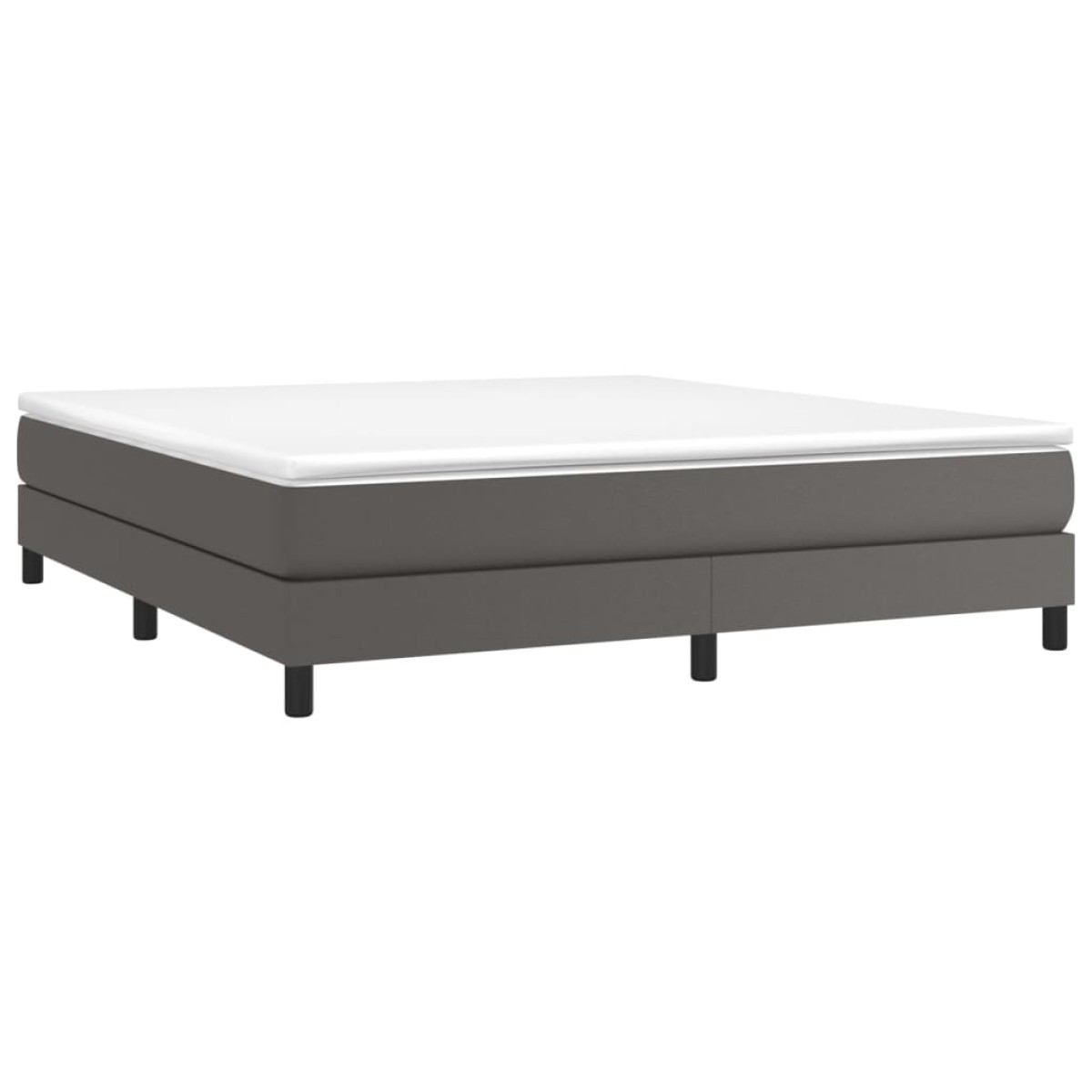 vidaXL Πλαίσιο Κρεβατιού Boxspring Γκρι 160x200 εκ. Συνθετικό Δέρμα