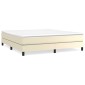 vidaXL Πλαίσιο Κρεβατιού Boxspring Κρεμ 180x200 εκ. Συνθετικό Δέρμα