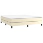 vidaXL Πλαίσιο Κρεβατιού Boxspring Κρεμ 180x200 εκ. Συνθετικό Δέρμα