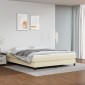 vidaXL Πλαίσιο Κρεβατιού Boxspring Κρεμ 180x200 εκ. Συνθετικό Δέρμα