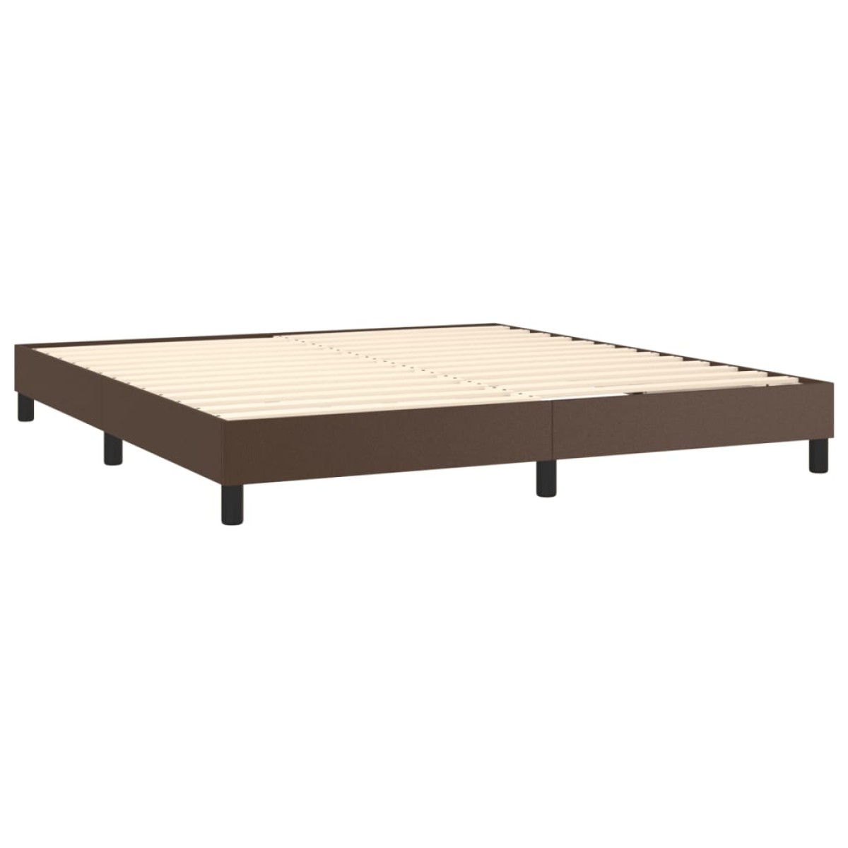 vidaXL Πλαίσιο Κρεβατιού Boxspring Καφέ 180x200 εκ. Συνθετικό Δέρμα