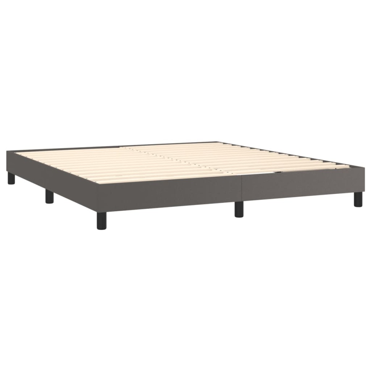 vidaXL Πλαίσιο Κρεβατιού Boxspring Γκρι 180x200 εκ. Συνθετικό Δέρμα