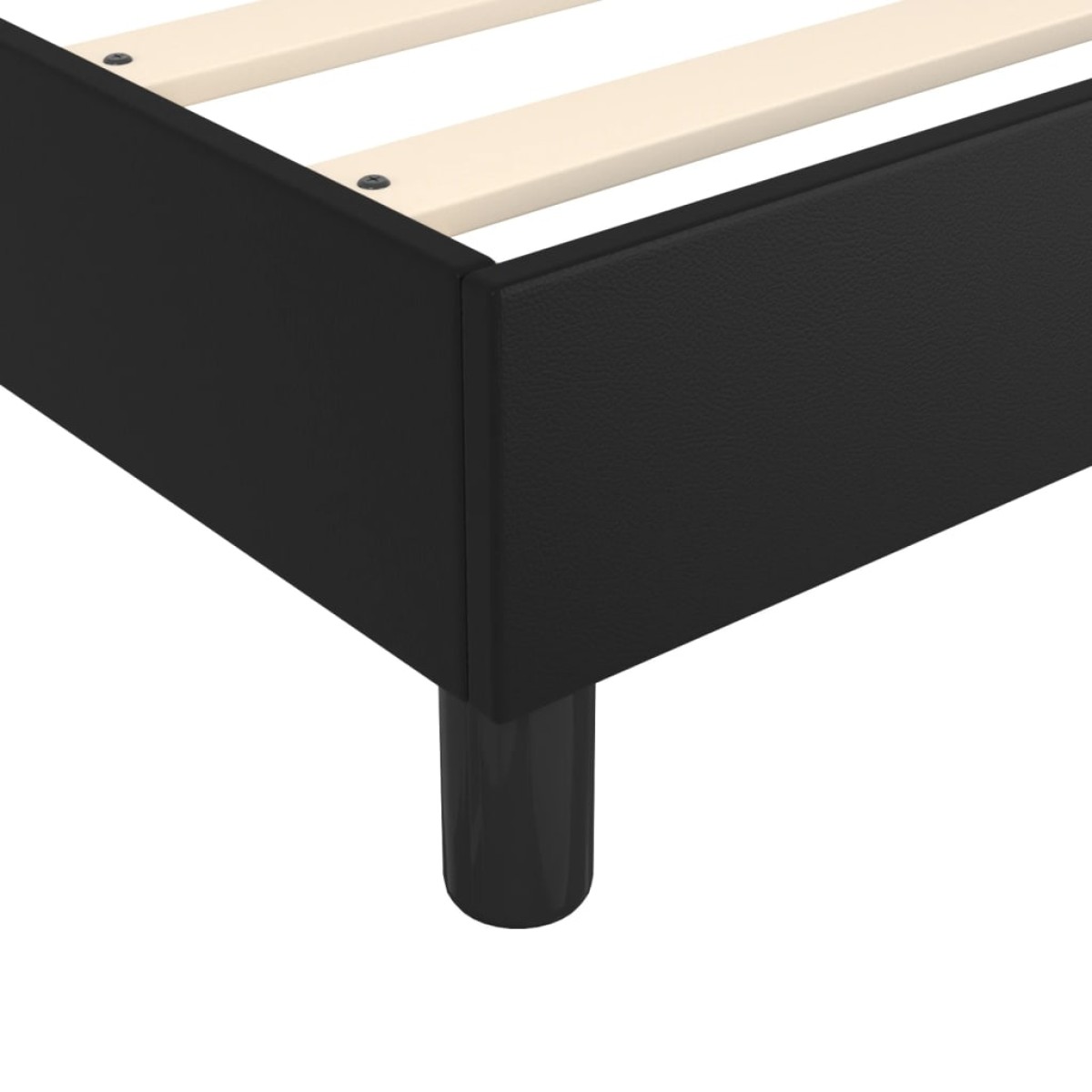 vidaXL Πλαίσιο Κρεβατιού Boxspring Μαύρο 200x200 εκ. Συνθετικό Δέρμα