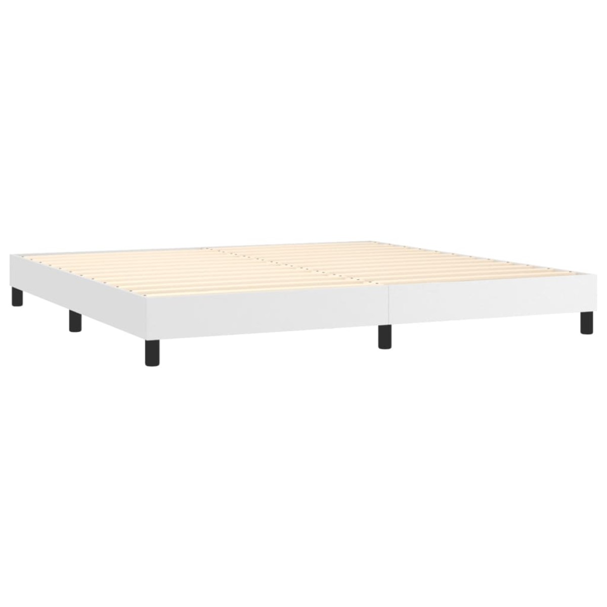 vidaXL Πλαίσιο Κρεβατιού Boxspring Λευκό 200x200 εκ. Συνθετικό Δέρμα