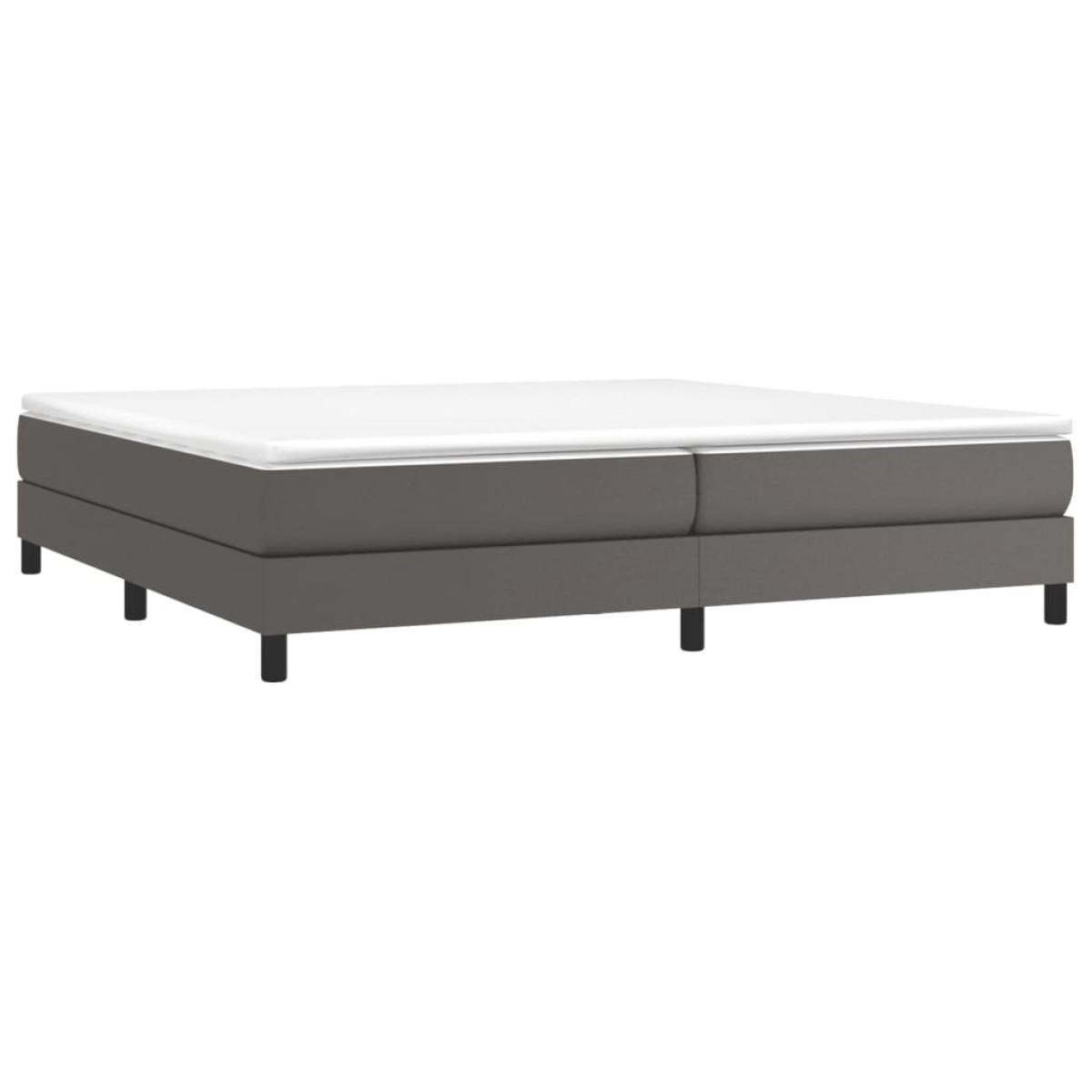 vidaXL Πλαίσιο Κρεβατιού Boxspring Γκρι 200x200 εκ. Συνθετικό Δέρμα