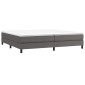 vidaXL Πλαίσιο Κρεβατιού Boxspring Γκρι 200x200 εκ. Συνθετικό Δέρμα