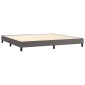 vidaXL Πλαίσιο Κρεβατιού Boxspring Γκρι 200x200 εκ. Συνθετικό Δέρμα