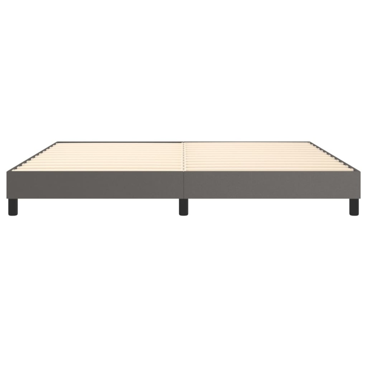 vidaXL Πλαίσιο Κρεβατιού Boxspring Γκρι 200x200 εκ. Συνθετικό Δέρμα