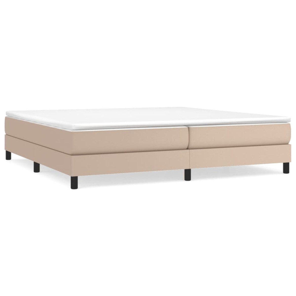 vidaXL Πλαίσιο Κρεβατιού Boxspring Καπουτσίνο 200x200εκ. Συνθετ. Δέρμα