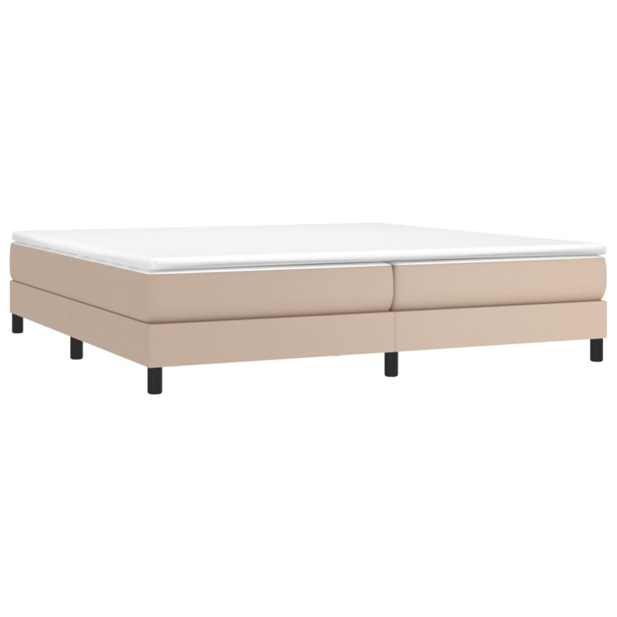 vidaXL Πλαίσιο Κρεβατιού Boxspring Καπουτσίνο 200x200εκ. Συνθετ. Δέρμα