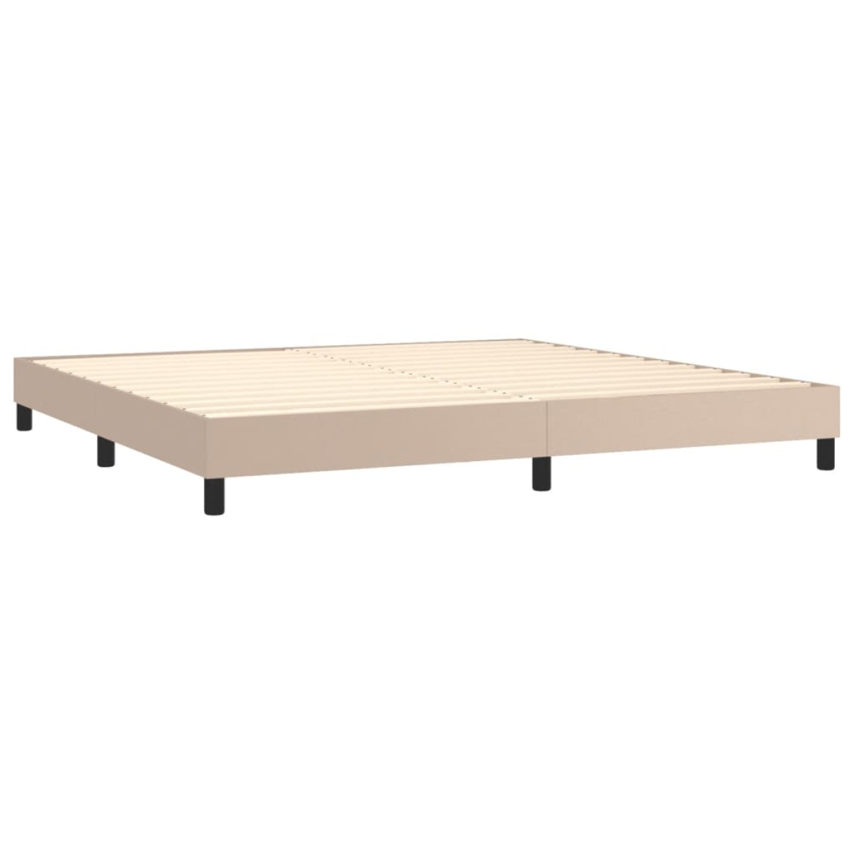 vidaXL Πλαίσιο Κρεβατιού Boxspring Καπουτσίνο 200x200εκ. Συνθετ. Δέρμα