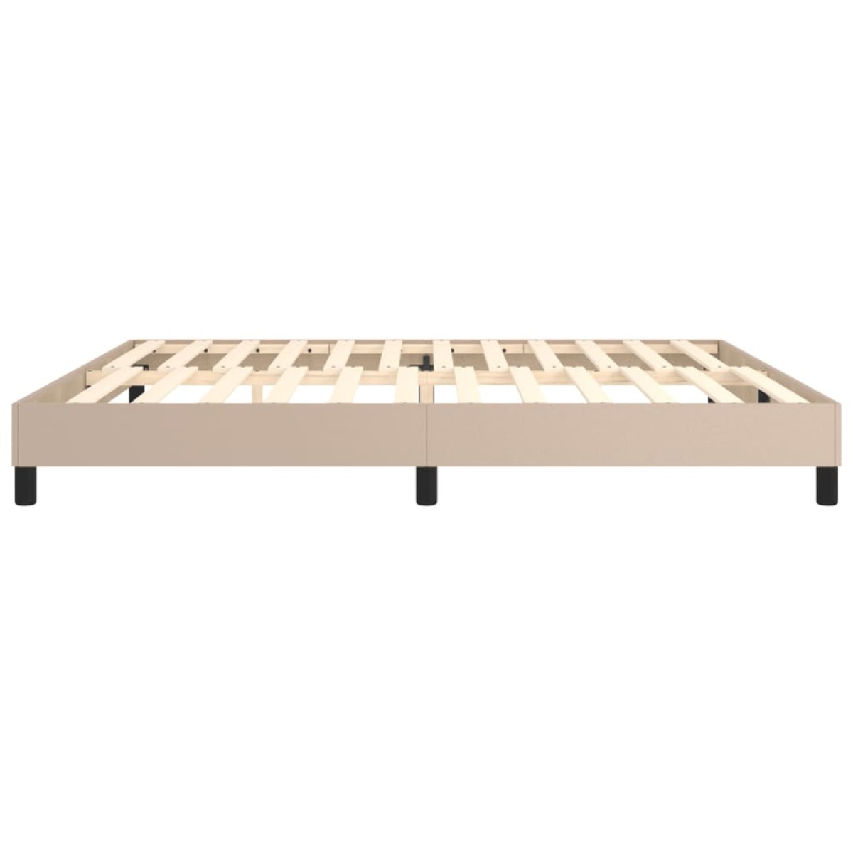 vidaXL Πλαίσιο Κρεβατιού Boxspring Καπουτσίνο 200x200εκ. Συνθετ. Δέρμα