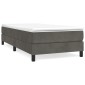vidaXL Πλαίσιο Κρεβατιού Boxspring Σκούρο Γκρι 80x200 εκ. Βελούδινο