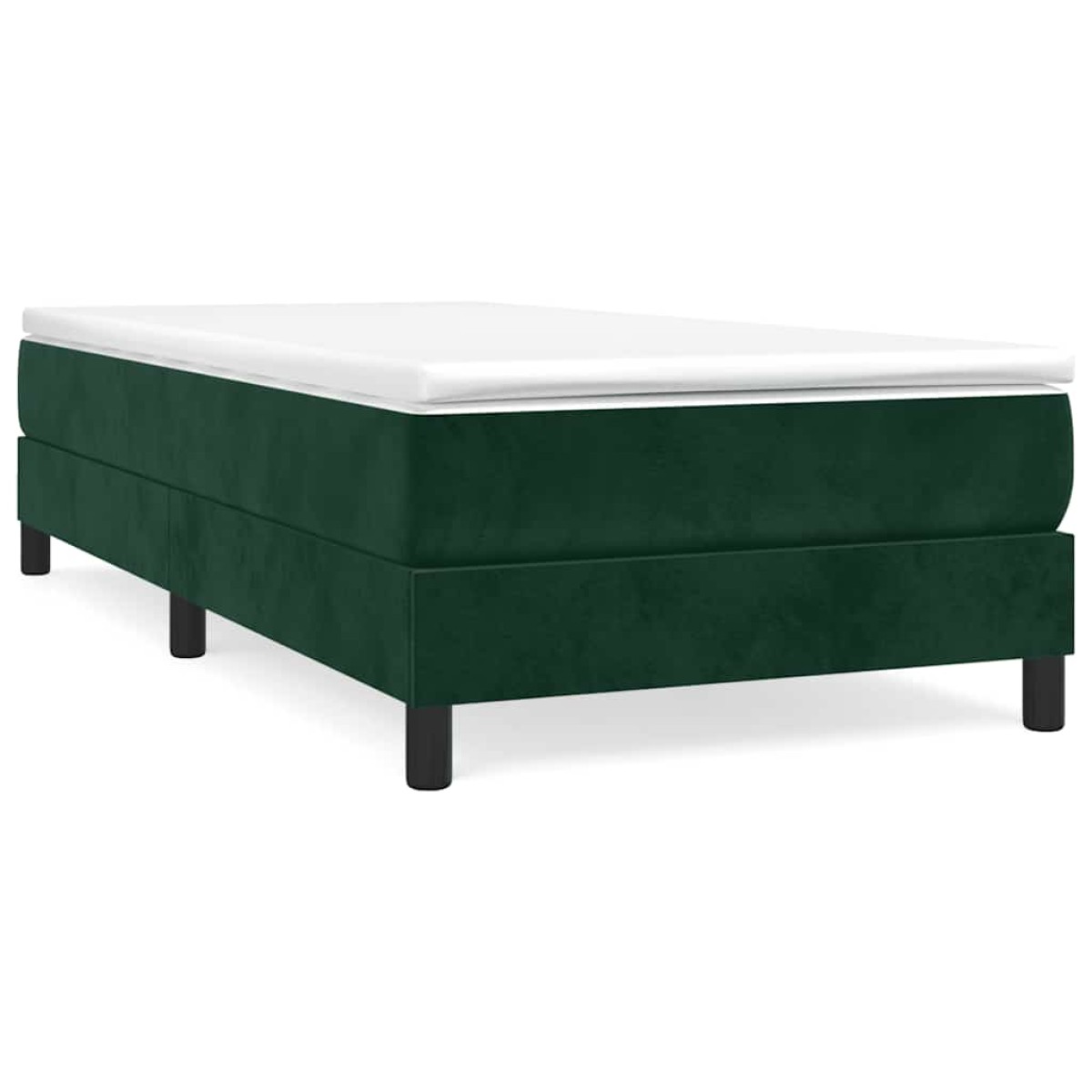vidaXL Πλαίσιο Κρεβατιού Boxspring Σκούρο Πράσινο 80x200 εκ Βελούδινο