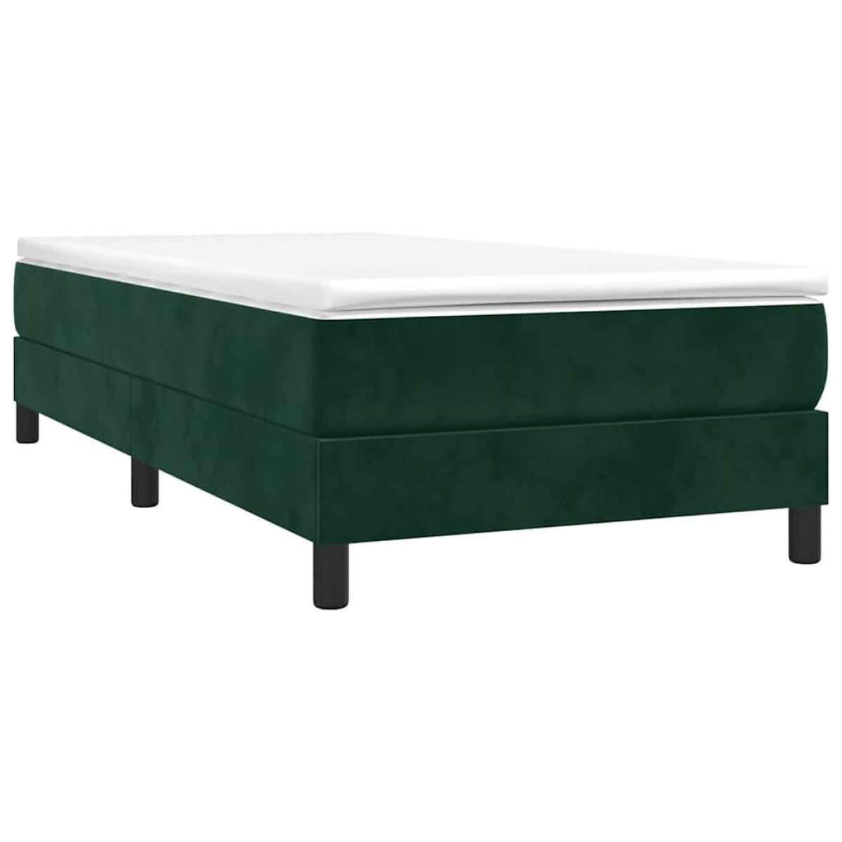 vidaXL Πλαίσιο Κρεβατιού Boxspring Σκούρο Πράσινο 80x200 εκ Βελούδινο