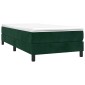 vidaXL Πλαίσιο Κρεβατιού Boxspring Σκούρο Πράσινο 80x200 εκ Βελούδινο