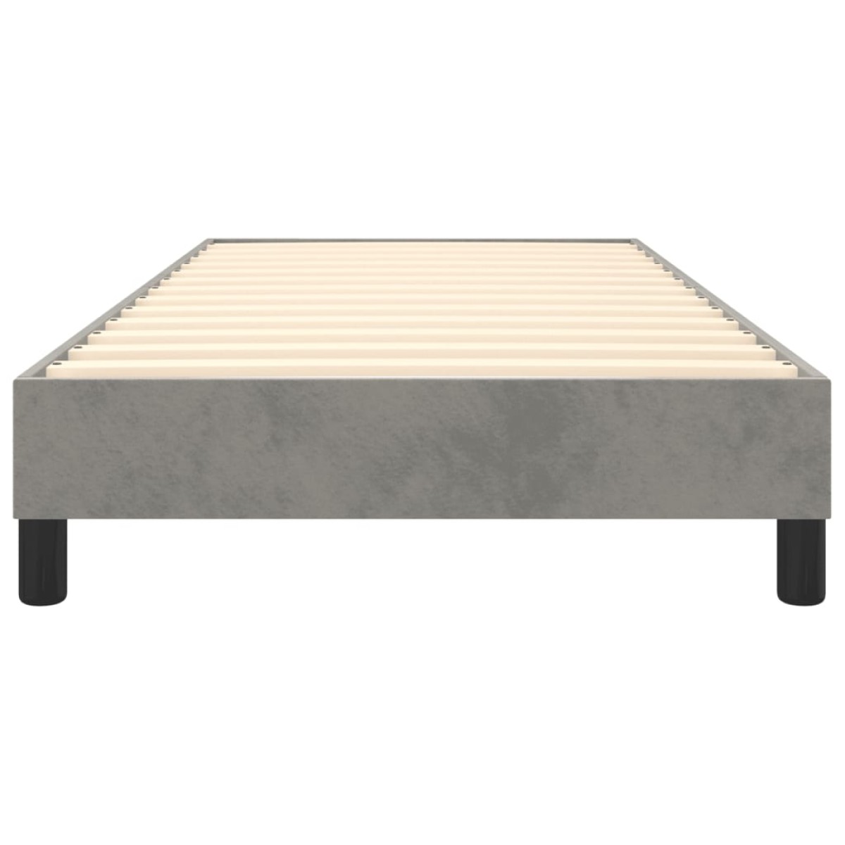 vidaXL Πλαίσιο Κρεβατιού Boxspring Ανοιχτό Γκρι 90x190 εκ. Βελούδινο