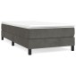 vidaXL Πλαίσιο Κρεβατιού Boxspring Σκούρο Γκρι 90x190 εκ. Βελούδινο