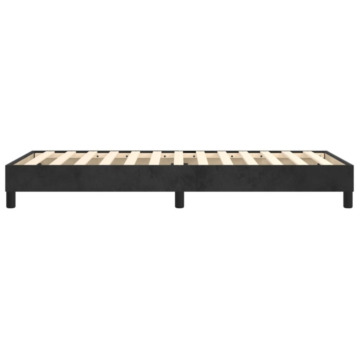 vidaXL Πλαίσιο Κρεβατιού Boxspring Μαύρο 90x190 εκ. Βελούδινο