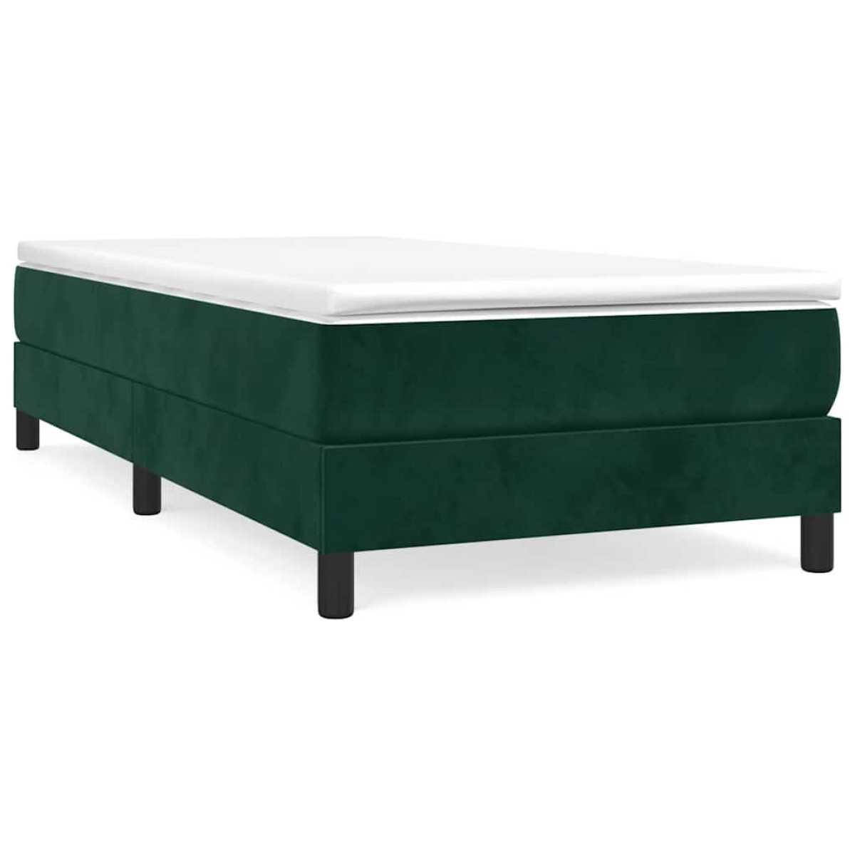 vidaXL Πλαίσιο Κρεβατιού Boxspring Σκούρο Πράσινο 90x190 εκ Βελούδινο