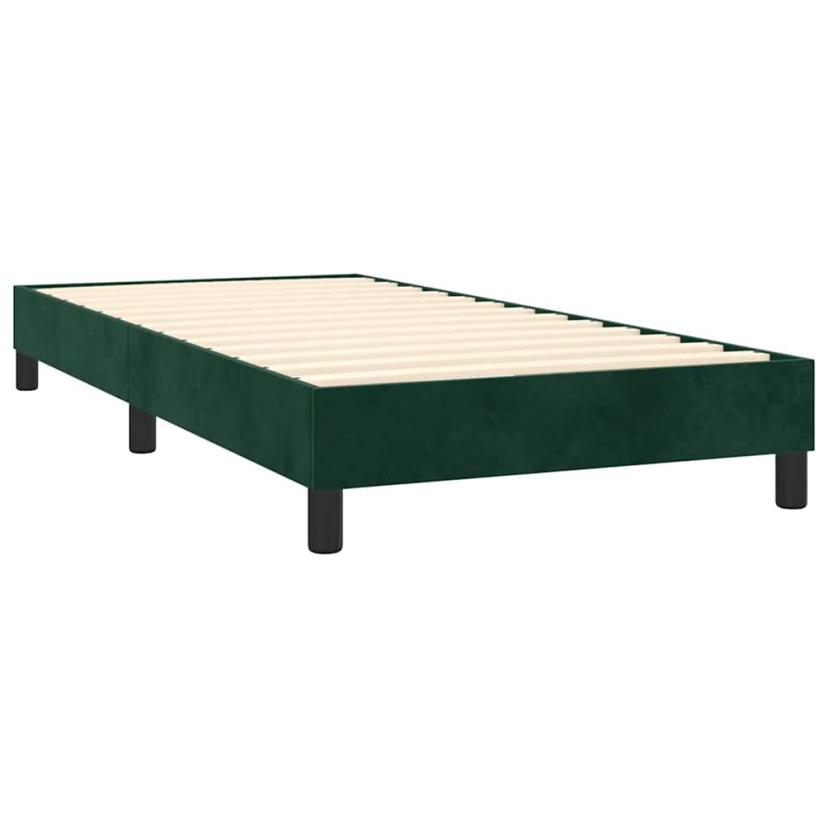 vidaXL Πλαίσιο Κρεβατιού Boxspring Σκούρο Πράσινο 90x190 εκ Βελούδινο