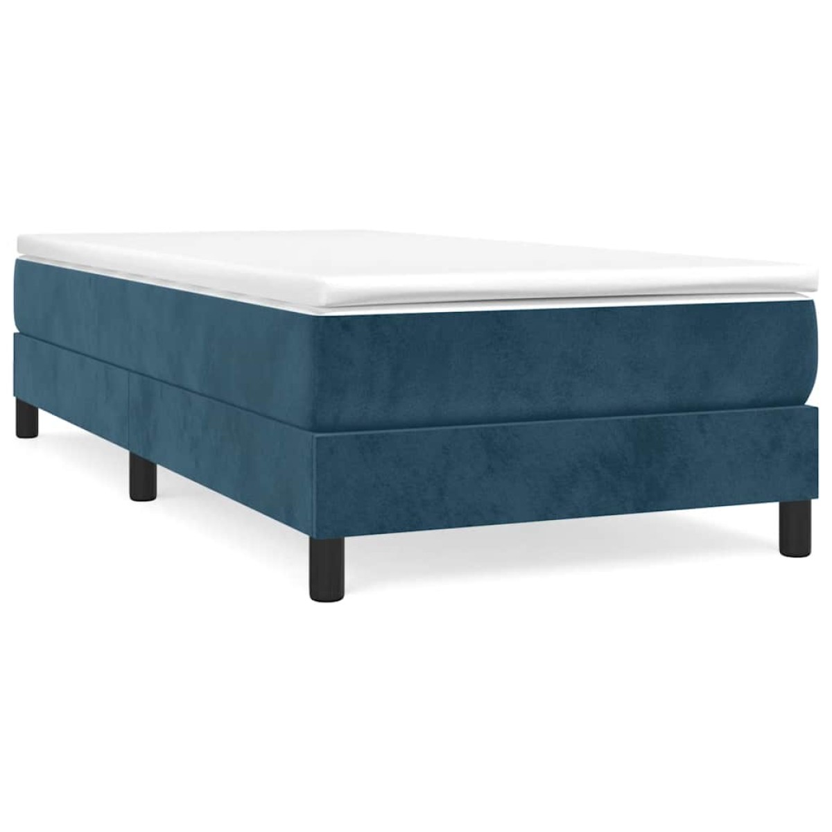vidaXL Πλαίσιο Κρεβατιού Boxspring Σκούρο Μπλε 90x190 εκ. Βελούδινο