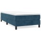 vidaXL Πλαίσιο Κρεβατιού Boxspring Σκούρο Μπλε 90x190 εκ. Βελούδινο
