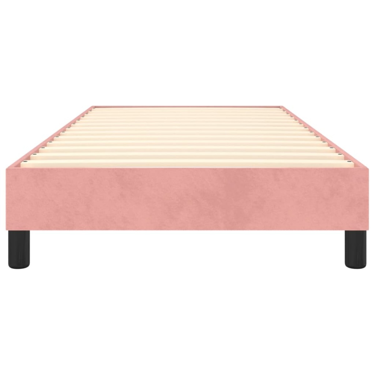 vidaXL Πλαίσιο Κρεβατιού Boxspring Ροζ 90x190 εκ. Βελούδινο