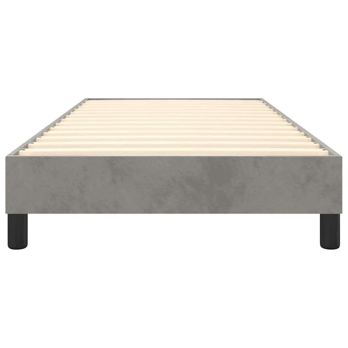vidaXL Πλαίσιο Κρεβατιού Boxspring Ανοιχτό Γκρι 90x200 εκ. Βελούδινο