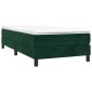 vidaXL Πλαίσιο Κρεβατιού Boxspring Σκούρο Πράσινο 90x200 εκ Βελούδινο