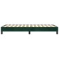 vidaXL Πλαίσιο Κρεβατιού Boxspring Σκούρο Πράσινο 90x200 εκ Βελούδινο