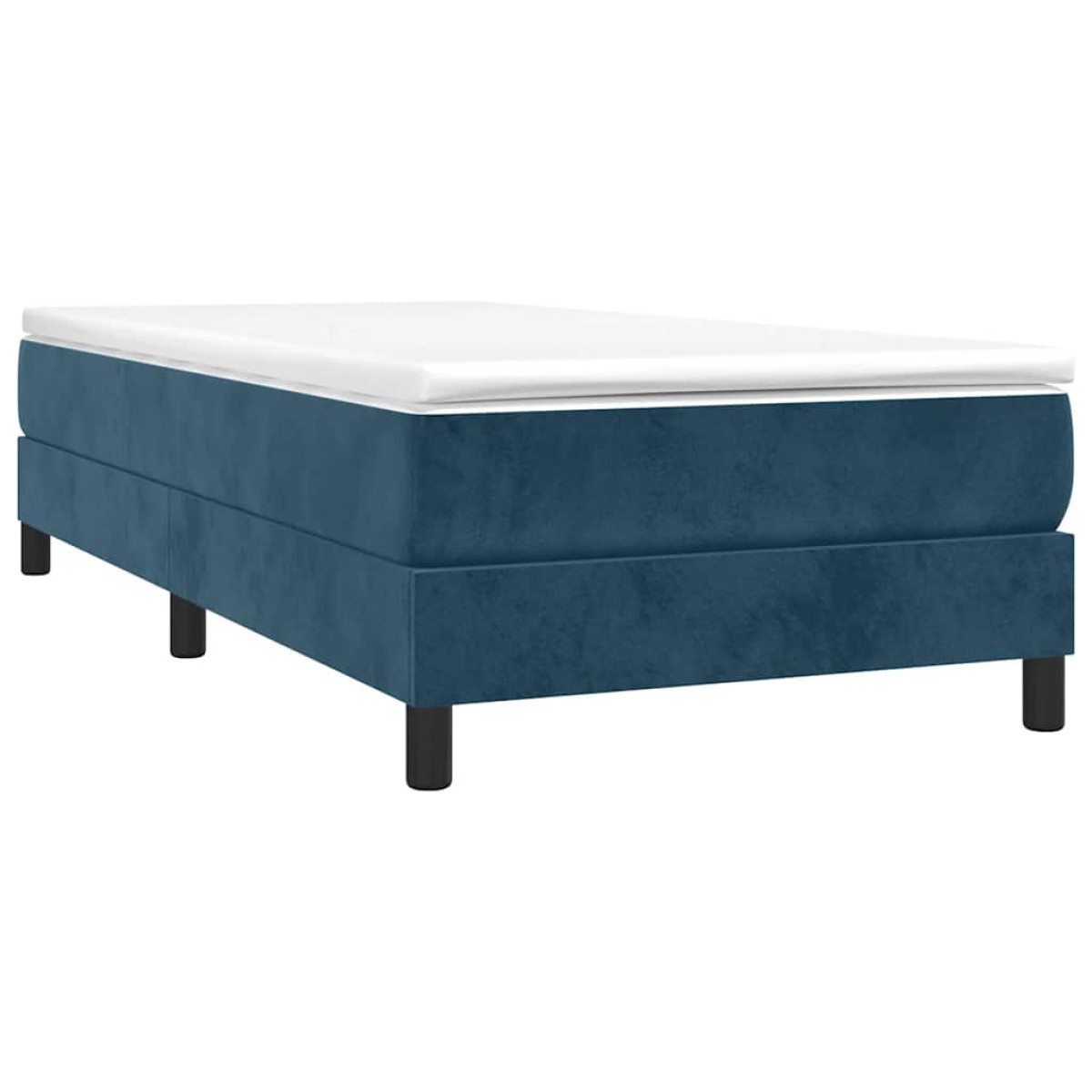 vidaXL Πλαίσιο Κρεβατιού Boxspring Σκούρο Μπλε 90x200 εκ. Βελούδινο