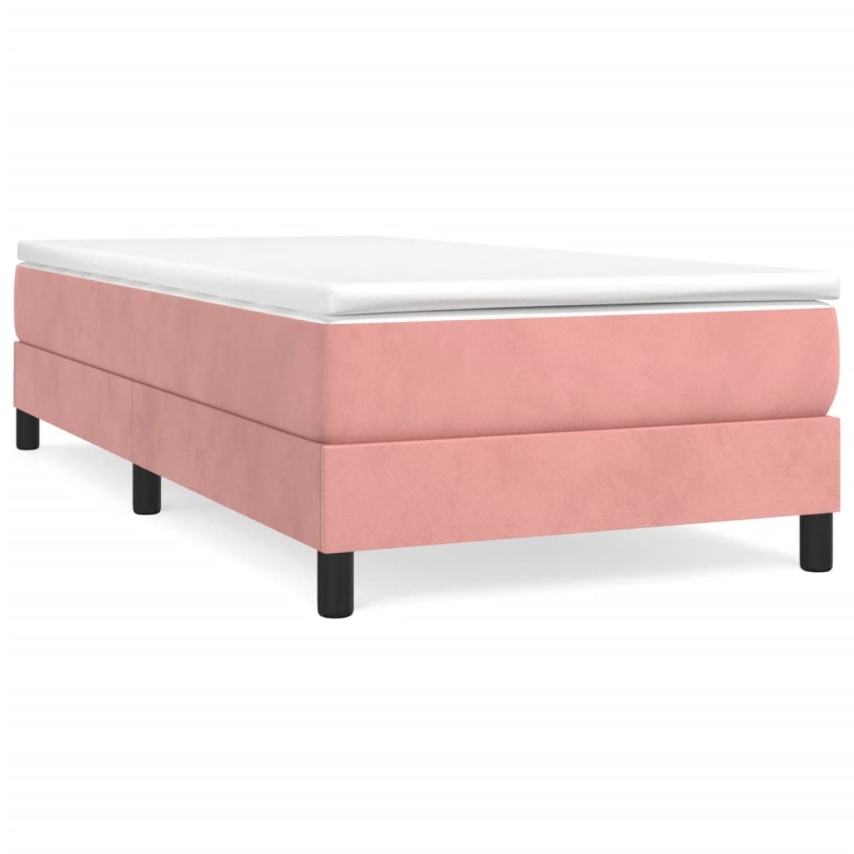 vidaXL Πλαίσιο Κρεβατιού Boxspring Ροζ 90x200 εκ. Βελούδινο