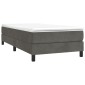 vidaXL Πλαίσιο Κρεβατιού Boxspring Σκούρο Γκρι 100x200 εκ. Βελούδινο