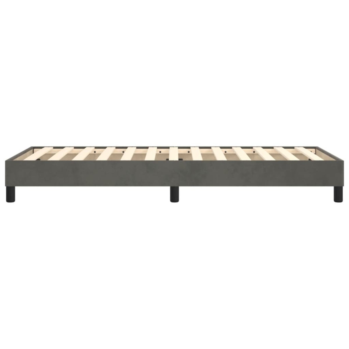 vidaXL Πλαίσιο Κρεβατιού Boxspring Σκούρο Γκρι 100x200 εκ. Βελούδινο