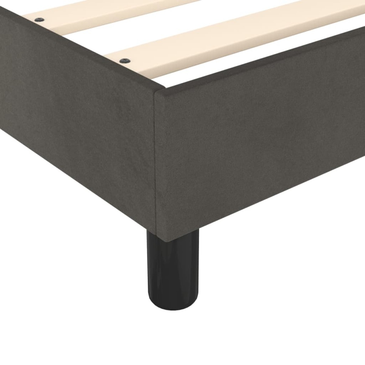 vidaXL Πλαίσιο Κρεβατιού Boxspring Σκούρο Γκρι 100x200 εκ. Βελούδινο