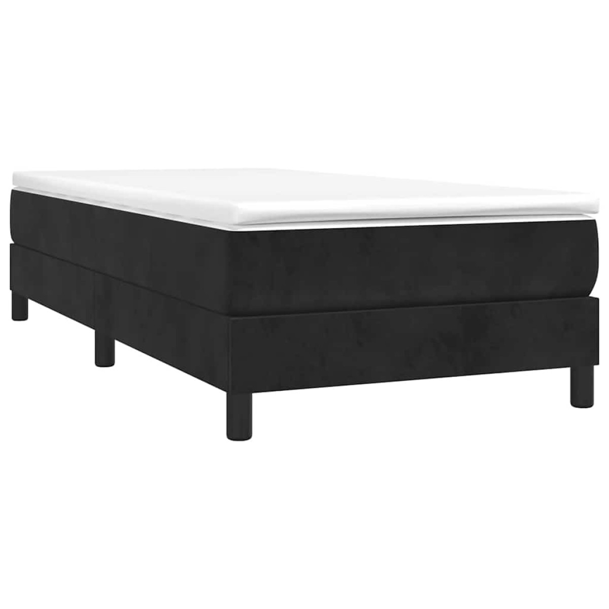 vidaXL Πλαίσιο Κρεβατιού Boxspring Μαύρο 100x200 εκ. Βελούδινο