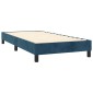 vidaXL Πλαίσιο Κρεβατιού Boxspring Σκούρο Μπλε 100x200 εκ. Βελούδινο