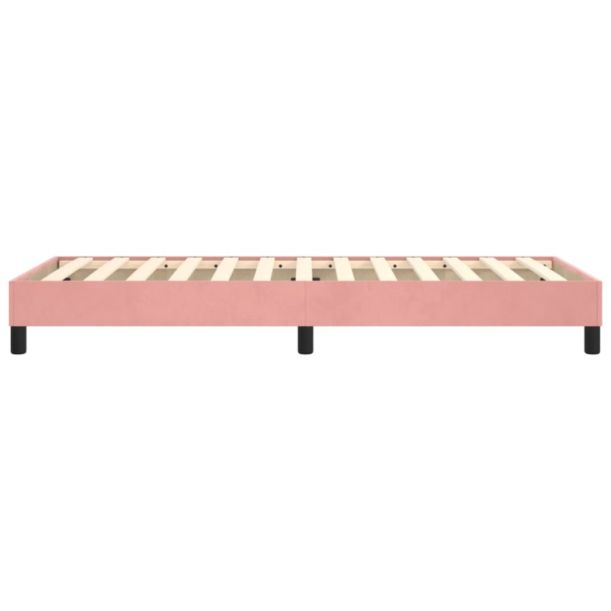 vidaXL Πλαίσιο Κρεβατιού Boxspring Ροζ 100x200 εκ. Βελούδινο
