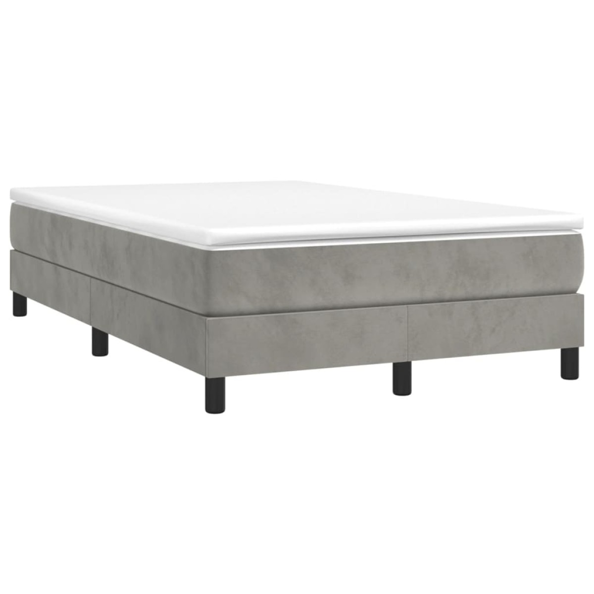 vidaXL Πλαίσιο Κρεβατιού Boxspring Ανοιχτό Γκρι 120x200 εκ. Βελούδινο
