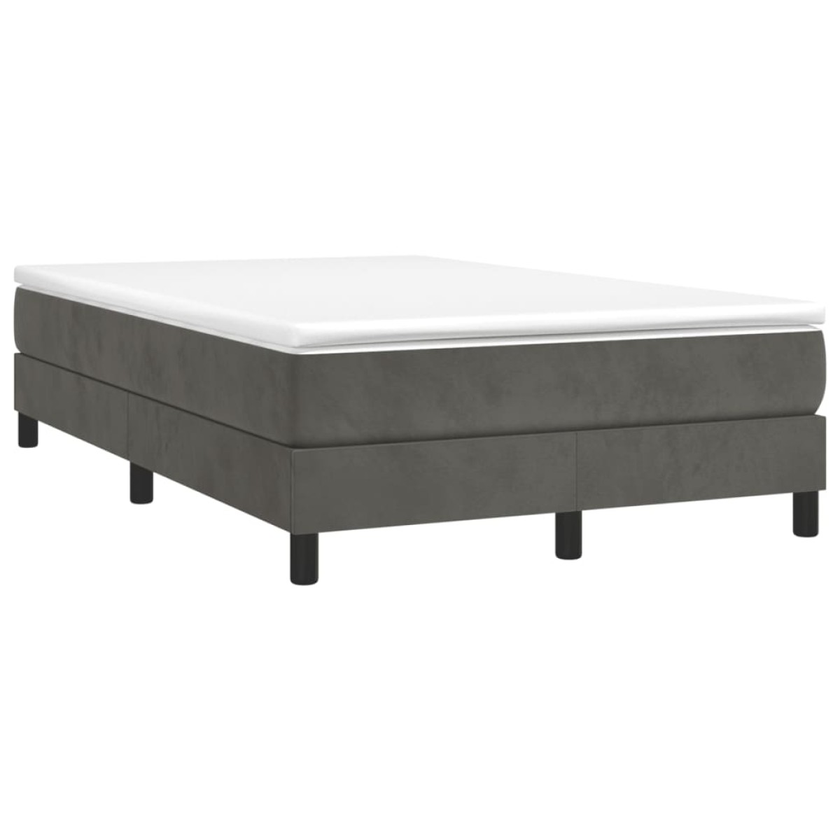 vidaXL Πλαίσιο Κρεβατιού Boxspring Σκούρο Γκρι 120x200 εκ. Βελούδινο
