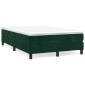 vidaXL Πλαίσιο Κρεβατιού Boxspring Σκούρο Πράσινο 120x200 εκ Βελούδινο