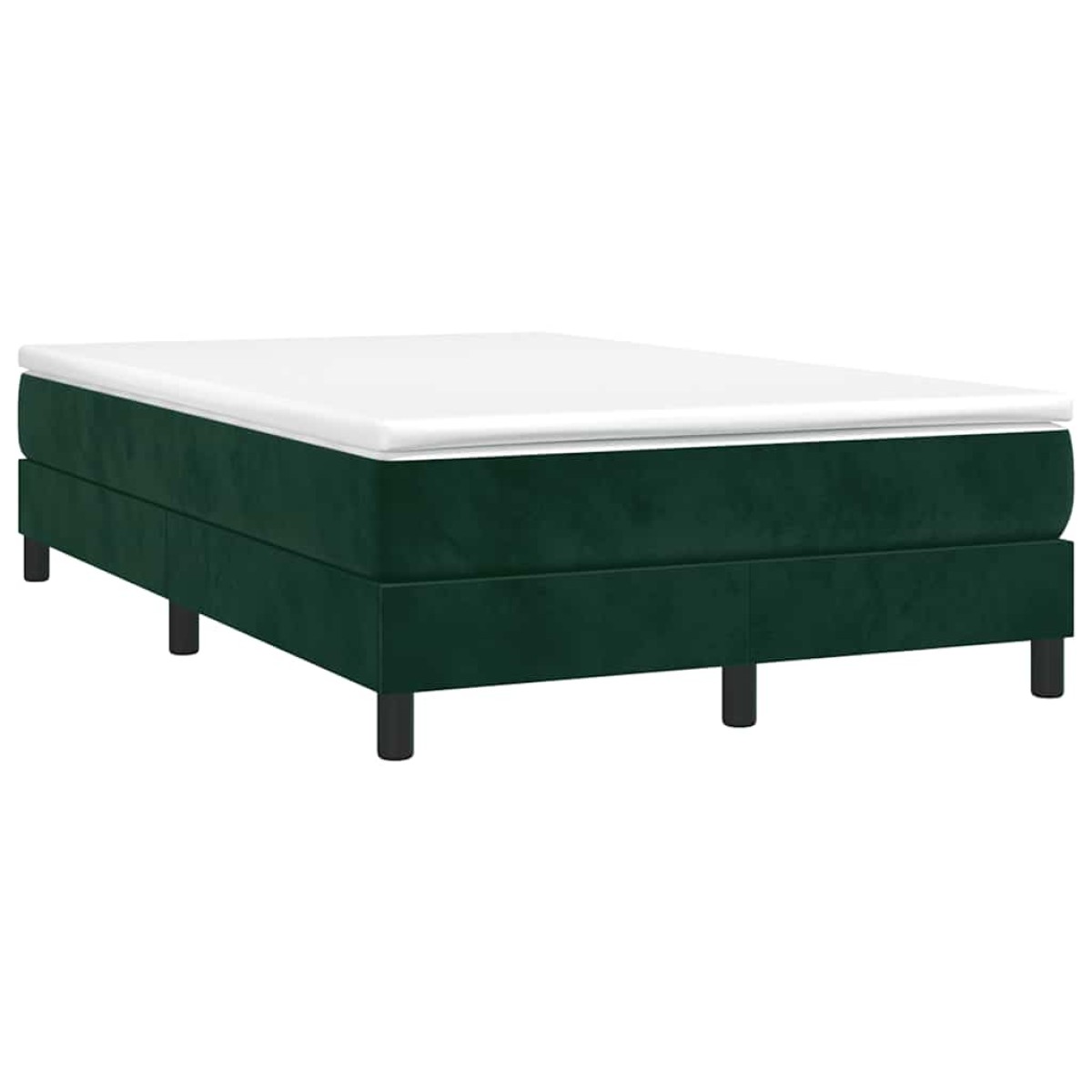 vidaXL Πλαίσιο Κρεβατιού Boxspring Σκούρο Πράσινο 120x200 εκ Βελούδινο