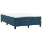 vidaXL Πλαίσιο Κρεβατιού Boxspring Σκούρο Μπλε 120x200 εκ. Βελούδινο